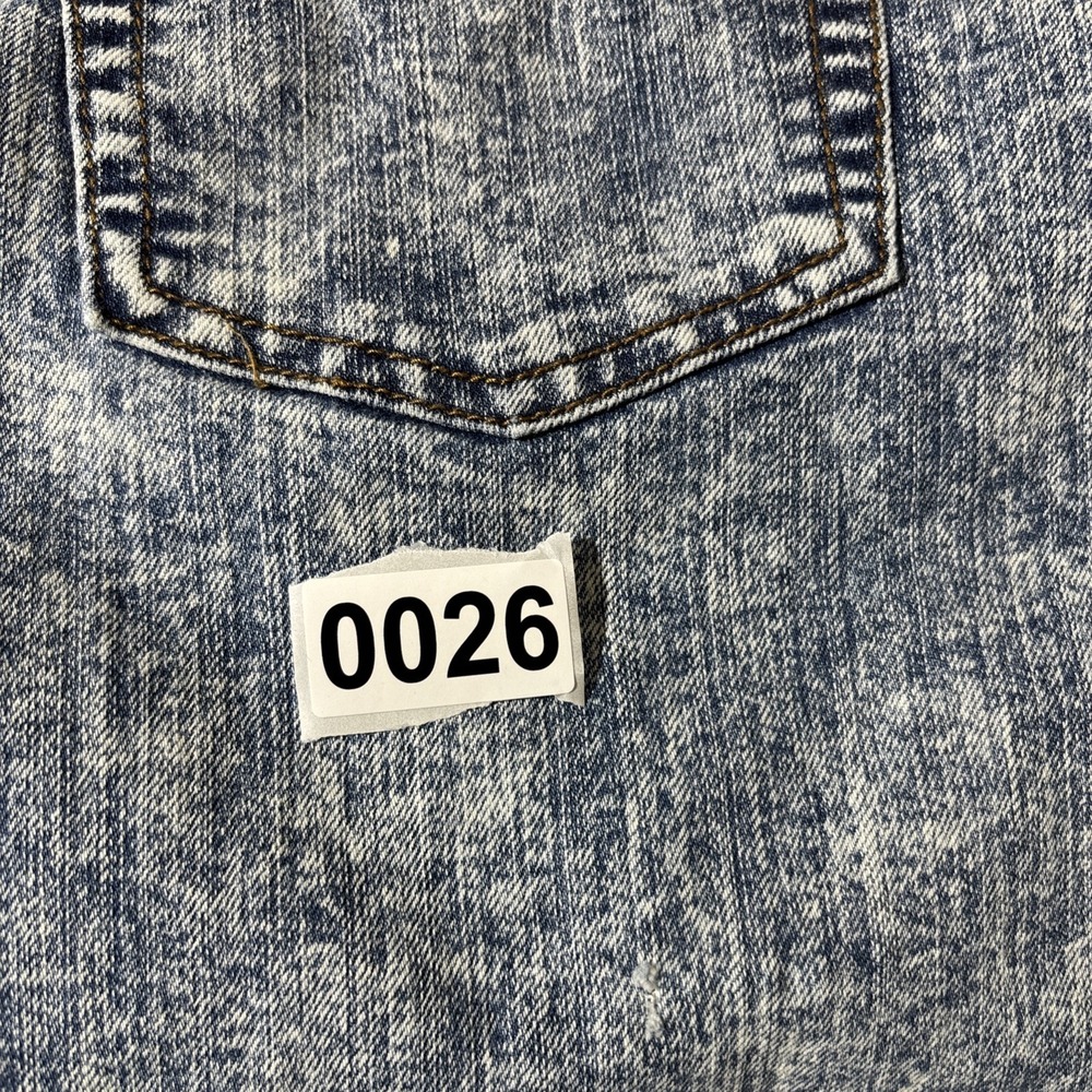 Zenobia Women's Denim skirt Acid Wash Y2K Inspired With Appliqué Rose Size 1X - Picture 13 of 13